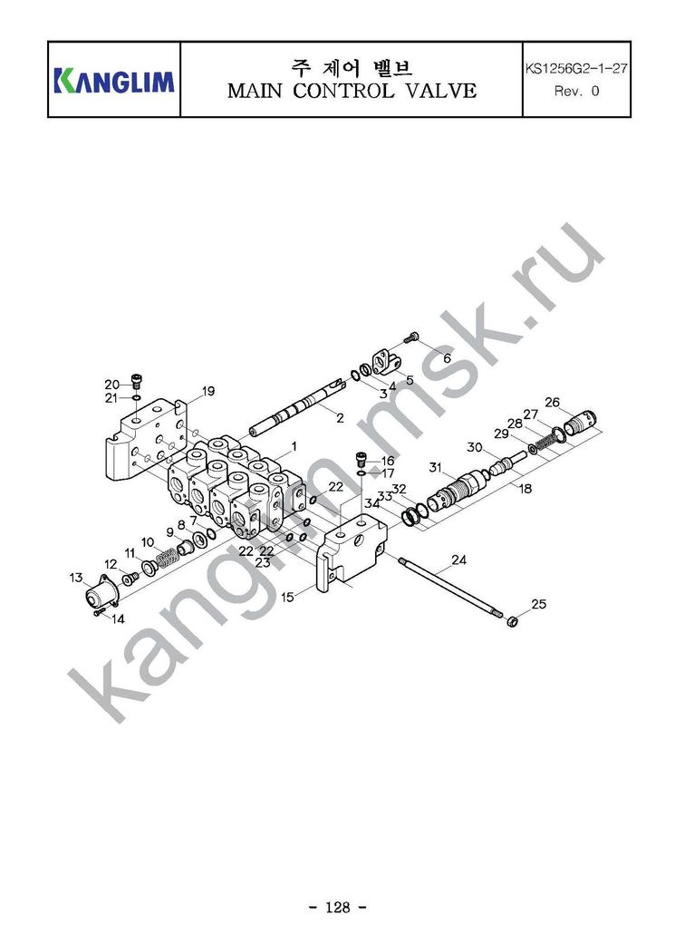 Kanglim KS1256G-II распределитель управления краном Kanglim KS1256G-II распределитель управления краном